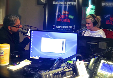 Inside the SiriusXM studio at Rockefeller Plaza recording with Jenny McCarthy & Deepak Chopra.